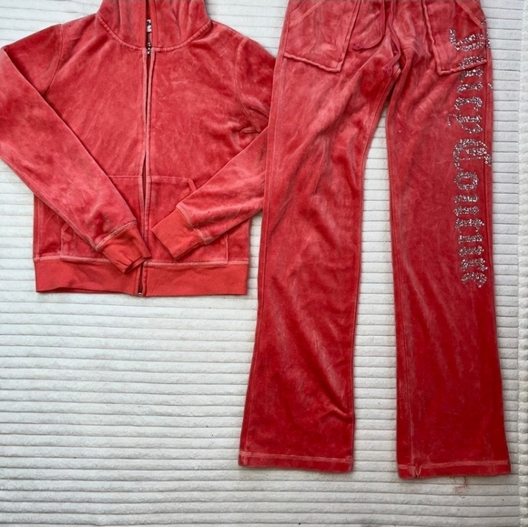 Juicy Couture Peachy Pink Tracksuit Size-Small - Picture 3 of 5